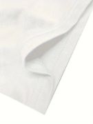 Baskılı Oversize Bisiklet Yaka T-shirt - Beyaz resmi